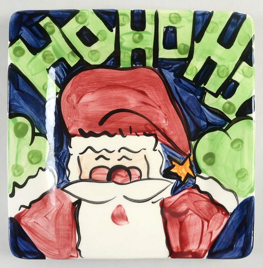 Tis the Season Square Salad Plate by Vicki Carroll Studio-1