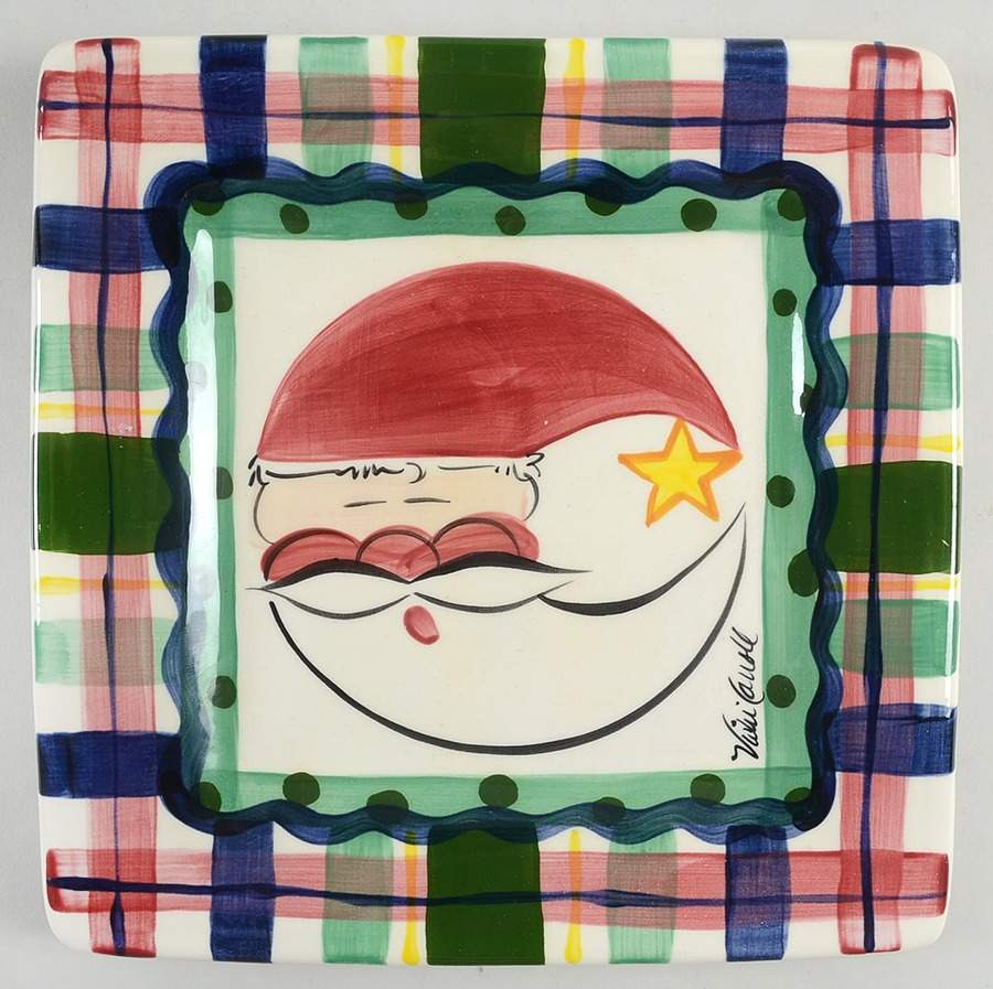 Tis the Season Square Salad Plate by Vicki Carroll Studio-1