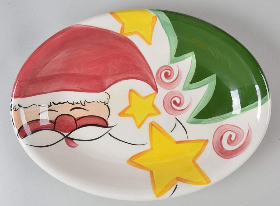 Tis the Season 12" Oval Serving Platter by Vicki Carroll Studio-1