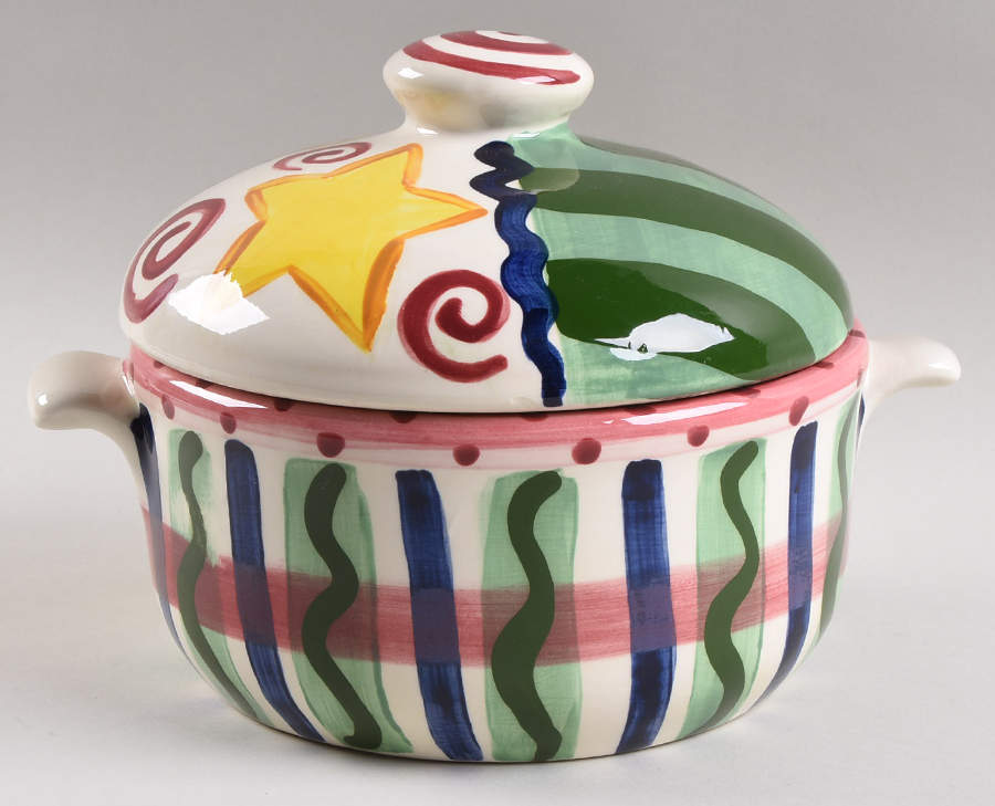 Tis the Season Round Covered Vegetable by Vicki Carroll Studio-1