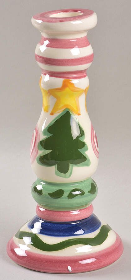 Tis the Season 7" Candlestick by Vicki Carroll Studio-1