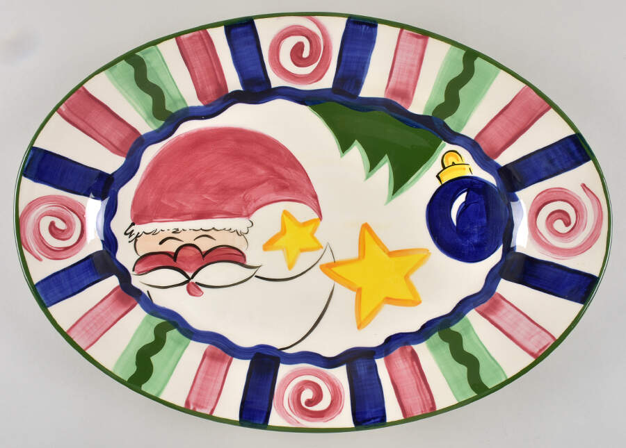 Tis the Season 19" Oval Serving Platter by Vicki Carroll Studio-1