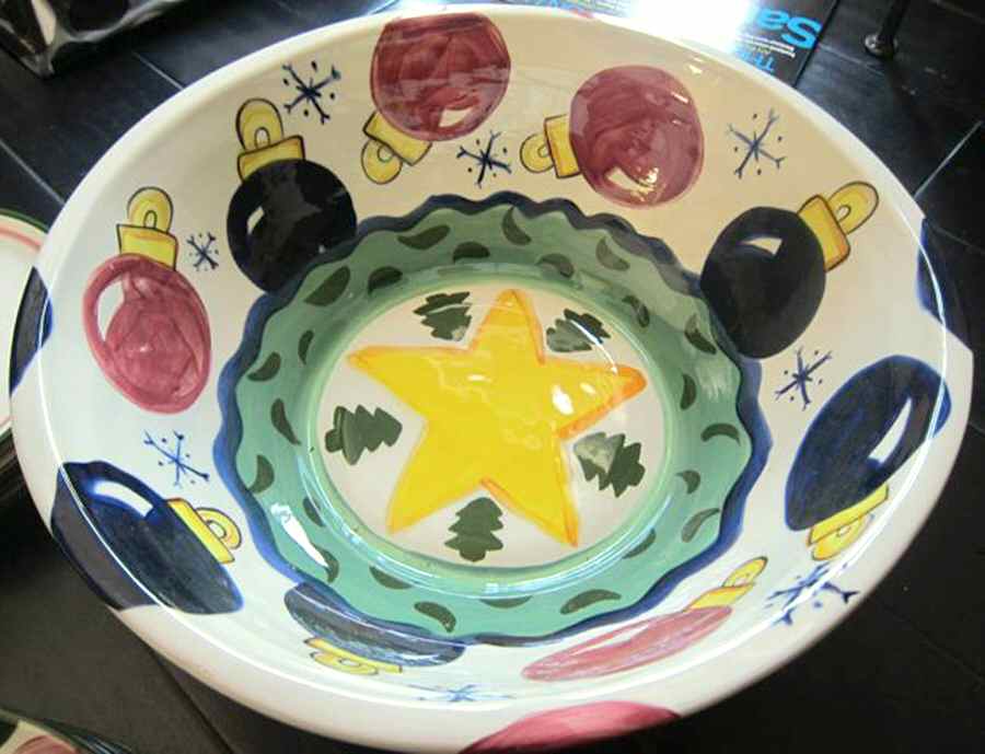 Tis the Season 12" Large Salad Serving Bowl by Vicki Carroll Studio-1