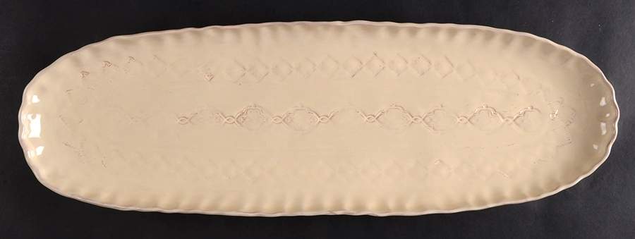 Bellezza Buttercream 20" Oval Serving Platter by Vietri (Italy)-1