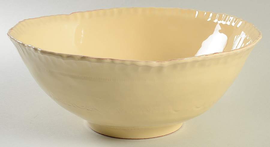 Bellezza Buttercream 12" Round Vegetable Bowl by Vietri (Italy)-1