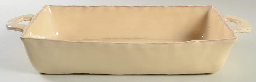 Bellezza Buttercream 16" Rectangular Baker by Vietri (Italy)-1