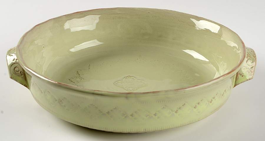 Bellezza Celadon 9" Round Baker by Vietri (Italy)-1