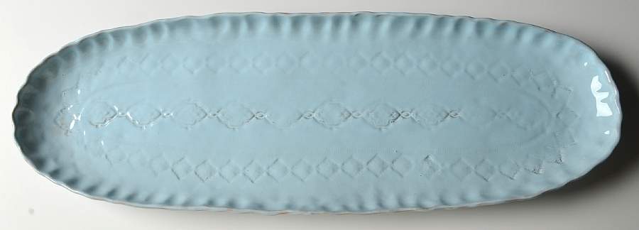 Bellezza Sky Blue 20" Oval Serving Platter by Vietri (Italy)-1