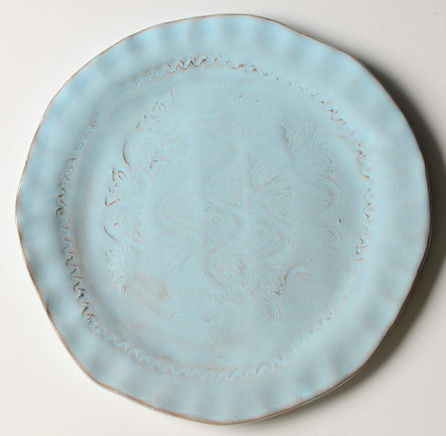 Bellezza Sky Blue Canape Plate by Vietri (Italy)-1