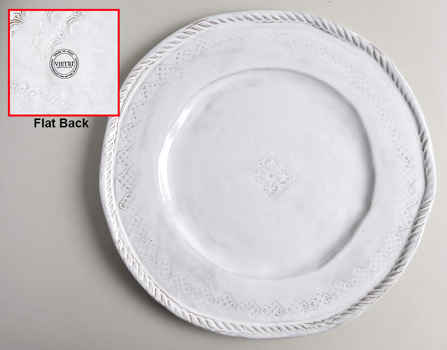 Bellezza White Dinner Plate by Vietri (Italy)-1