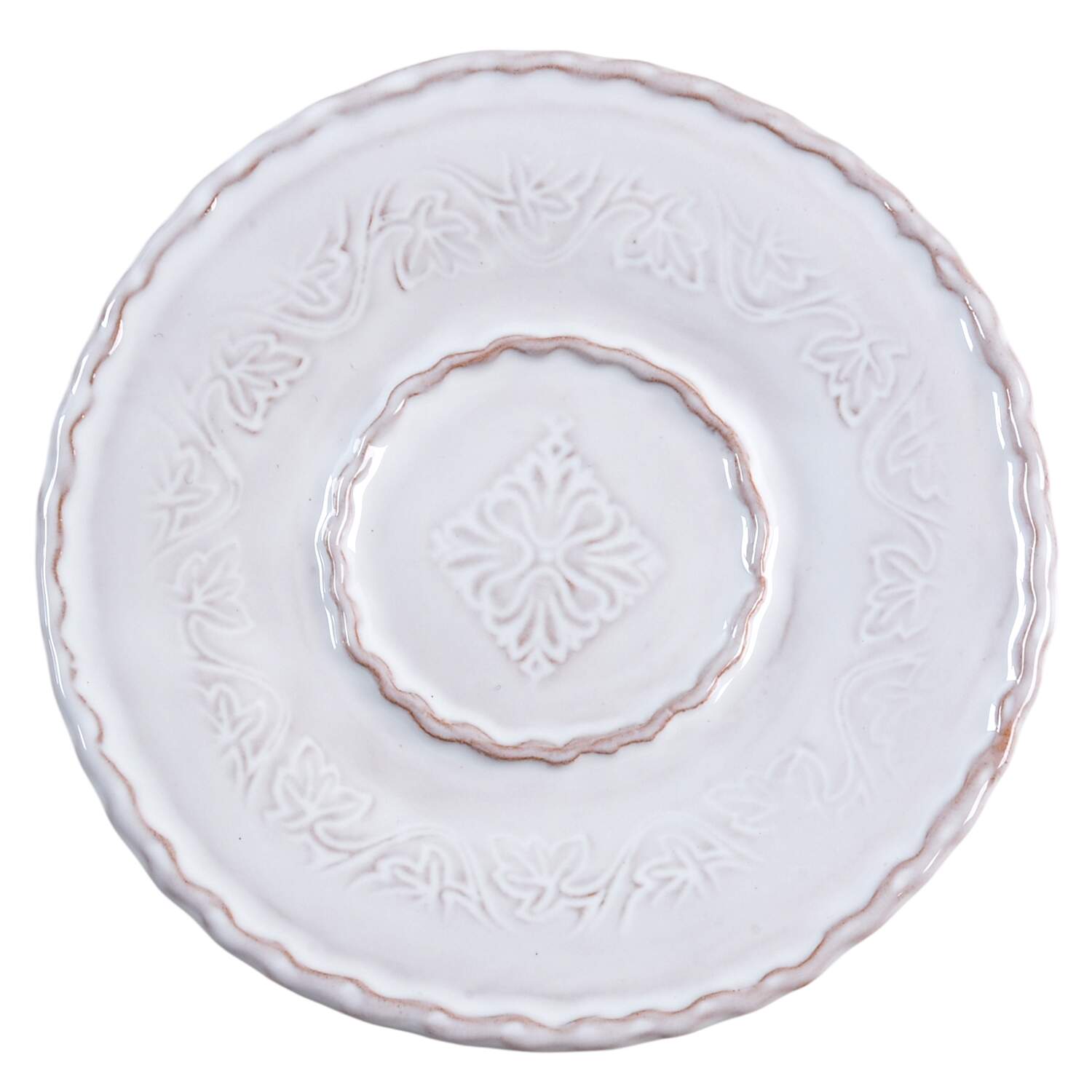 Bellezza White Saucer for Espresso Cup by Vietri (Italy)-1