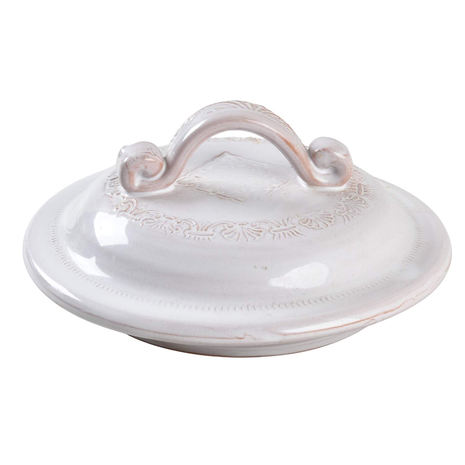 Bellezza White Lid for Biscotti Jar by Vietri (Italy)-1