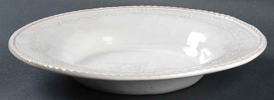 Bellezza White 9" Soup/Pasta Bowl by Vietri (Italy)-1