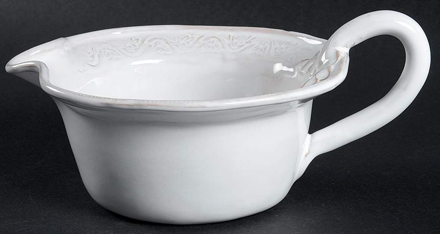 Bellezza White Gravy Boat by Vietri (Italy)-1