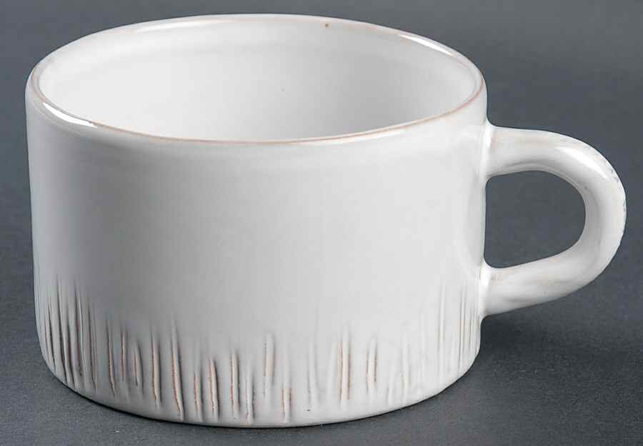 Bellezza White Cappucino Cup/Mug by Vietri (Italy)-1