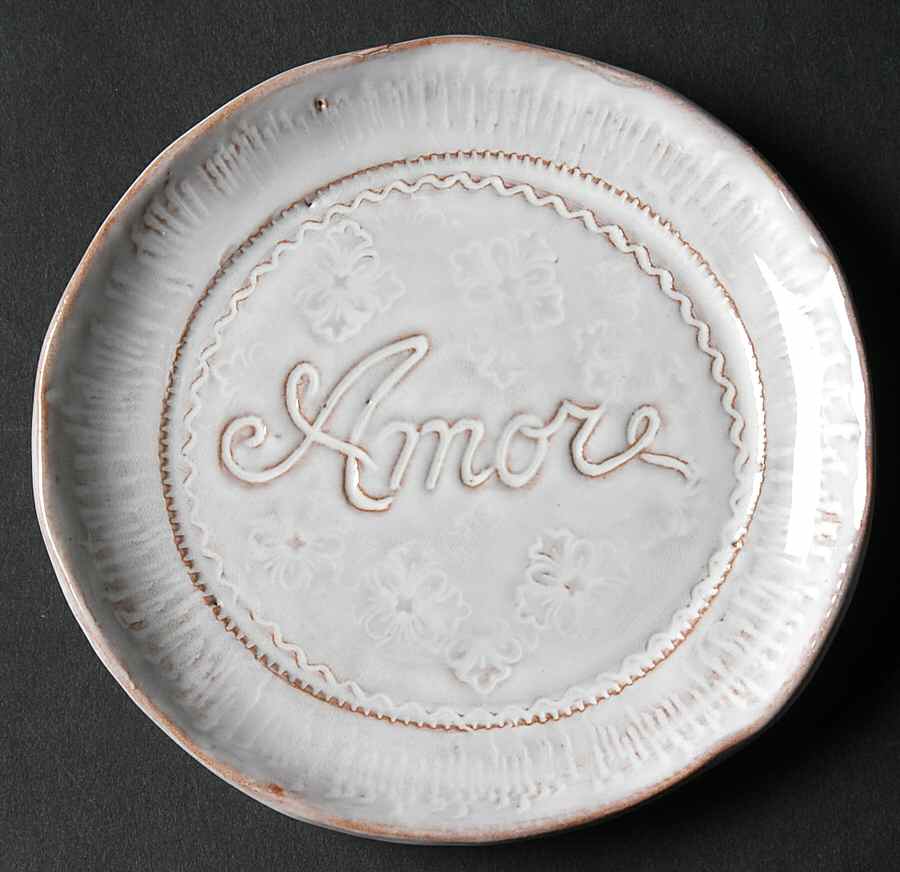 Bellezza White Bread & Butter Plate by Vietri (Italy)-1