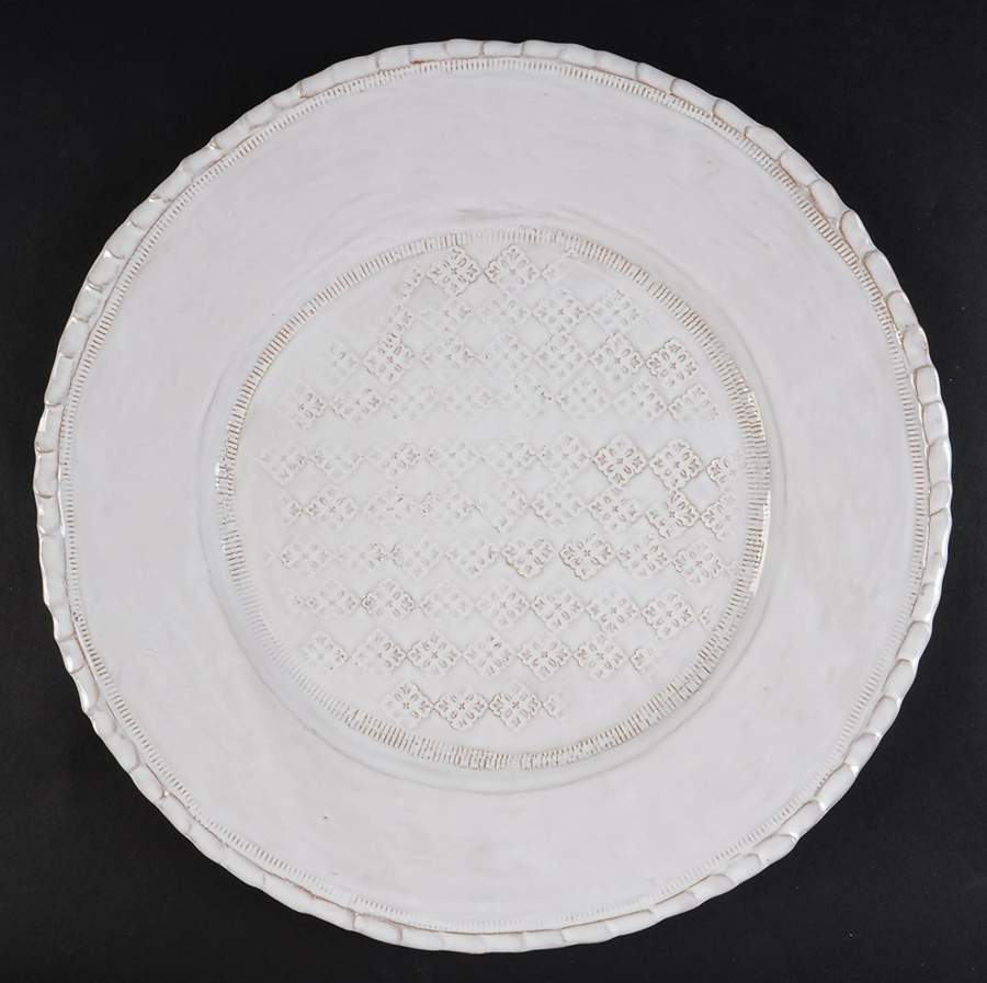 Bellezza White Service Plate (Charger) by Vietri (Italy)-1