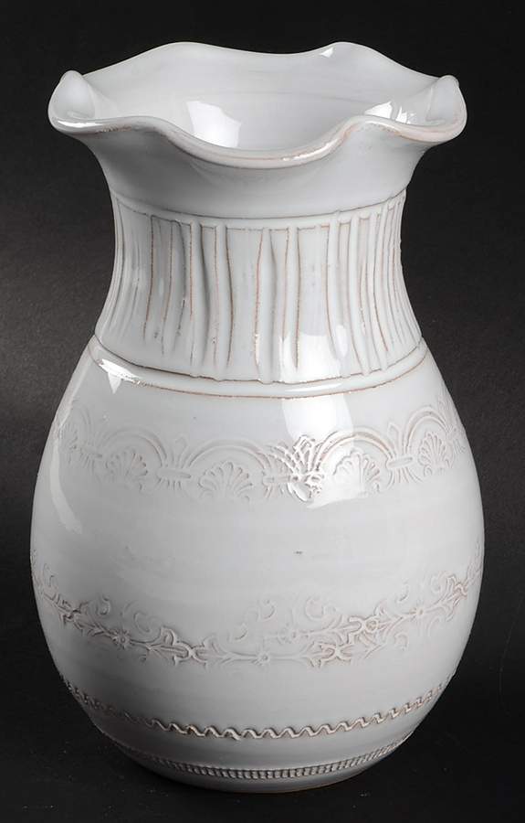 Bellezza White Medium Vase by Vietri (Italy)-1