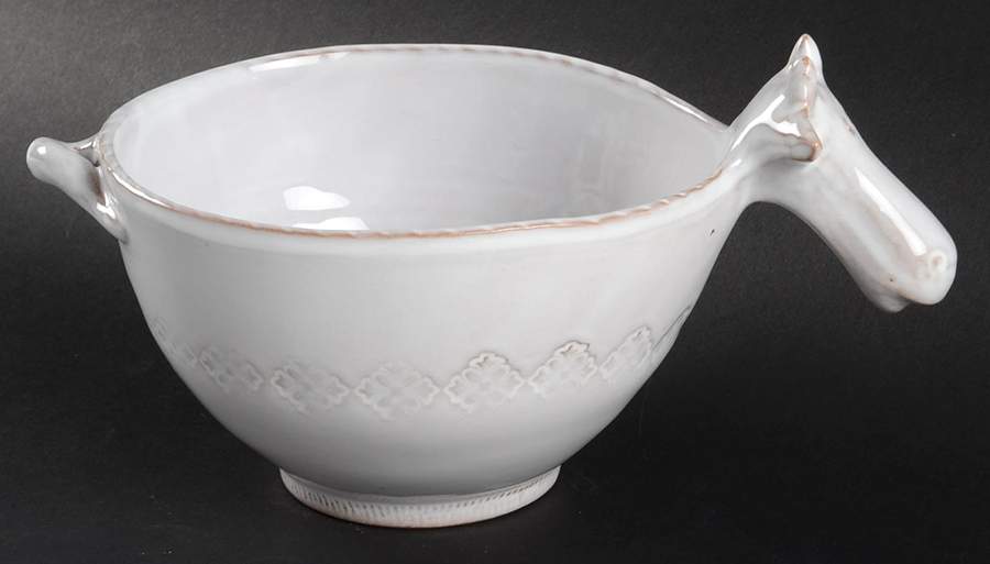 Bellezza White 6" Round Serving Bowl by Vietri (Italy)-1