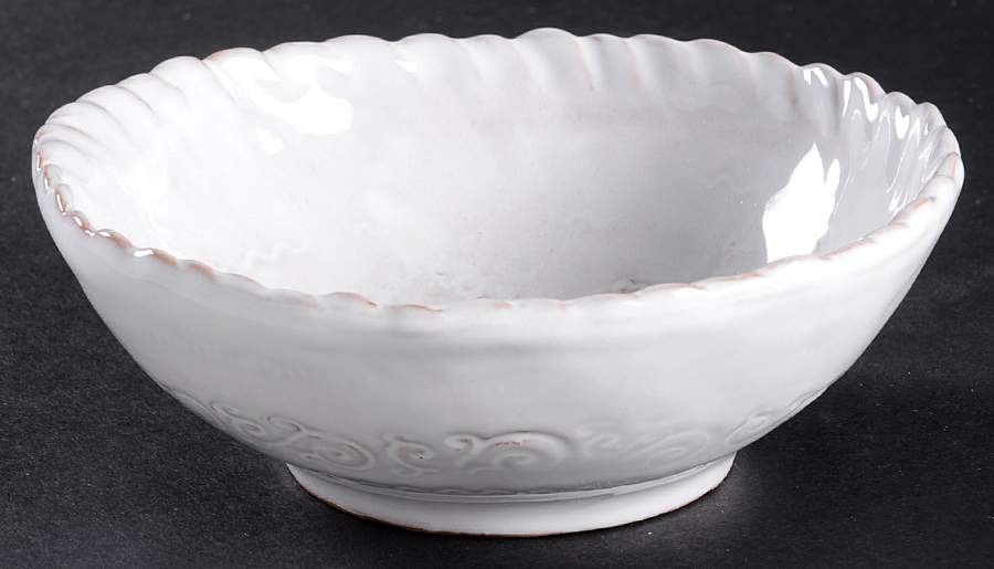 Bellezza White Condiment Bowl by Vietri (Italy)-1