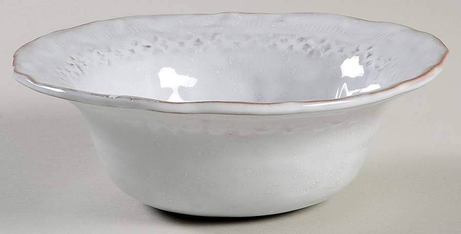 Bellezza White Fruit/Dessert (Sauce) Bowl by Vietri (Italy)-1