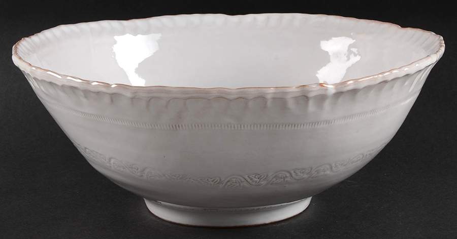 Bellezza White 11" Round Serving Bowl by Vietri (Italy)-1