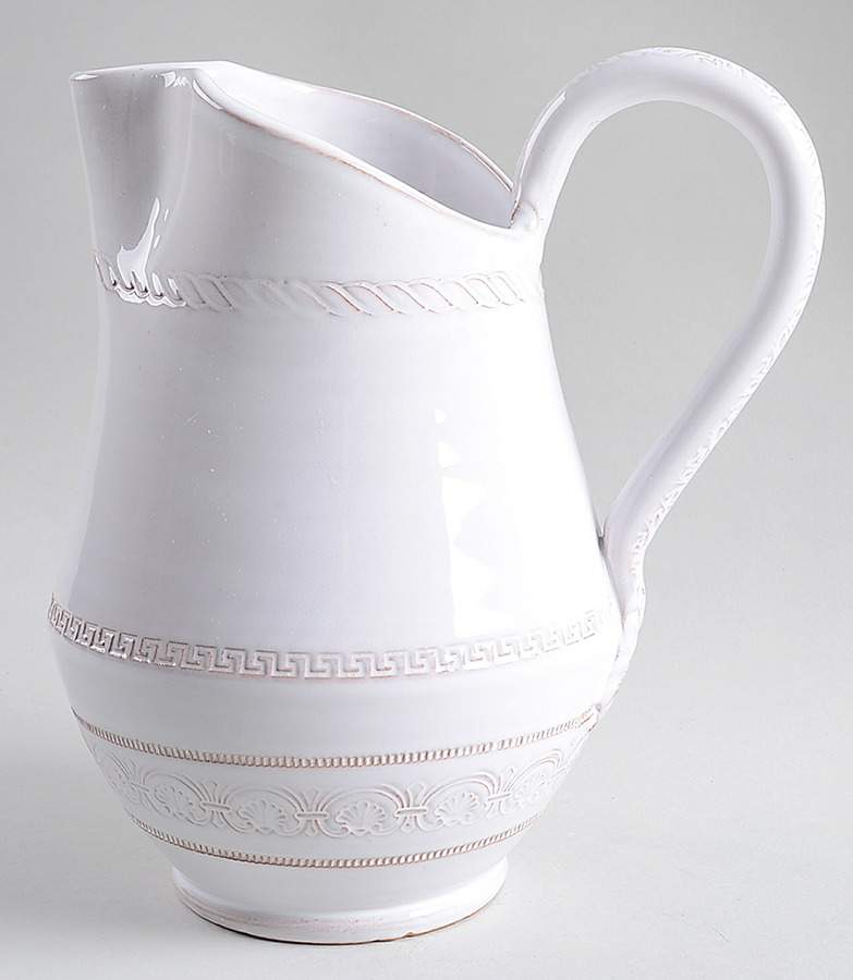 Bellezza White 40 Oz Pitcher by Vietri (Italy)-1