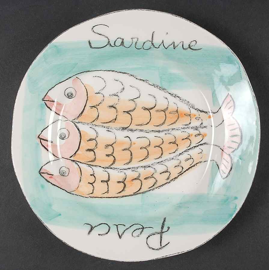 Capri Fish Salad Plate by Vietri (Italy)-1