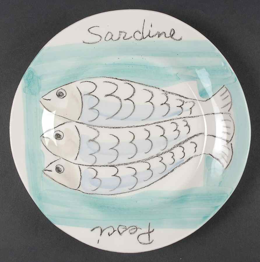 Capri Fish Salad Plate by Vietri (Italy)-1