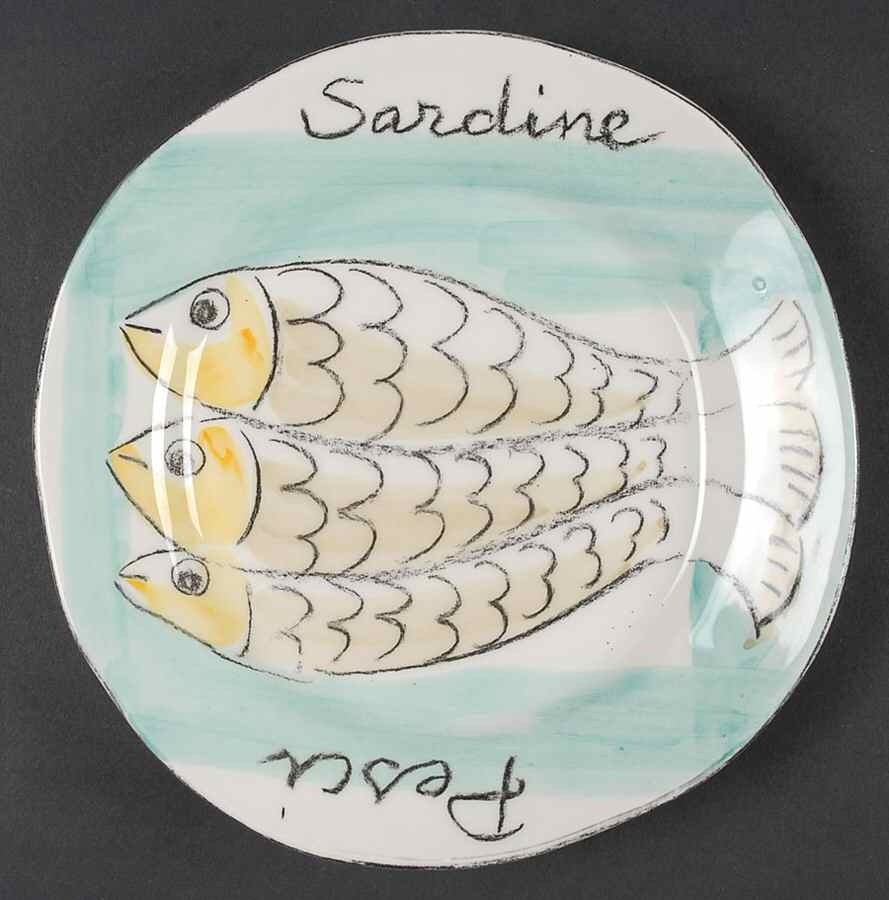Capri Fish Salad Plate by Vietri (Italy)-1