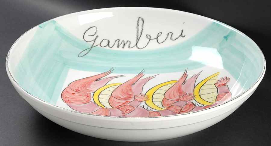 Capri Fish 15" Round Serving Bowl by Vietri (Italy)-1