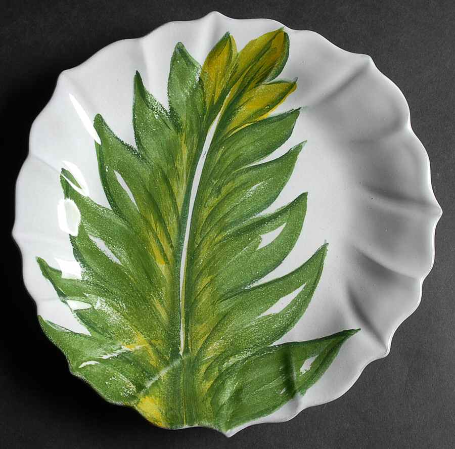 Painted Palms Salad Plate by Vietri (Italy)-1