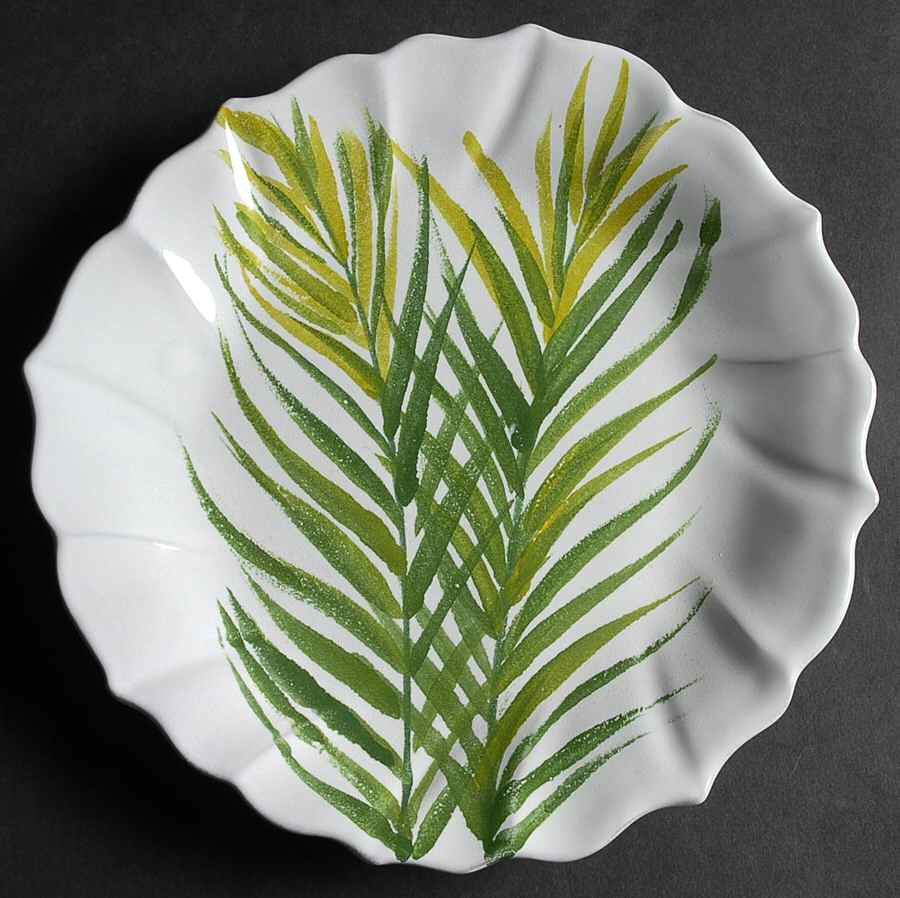 Painted Palms Salad Plate by Vietri (Italy)-1