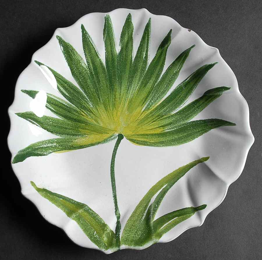 Painted Palms Salad Plate by Vietri (Italy)-1