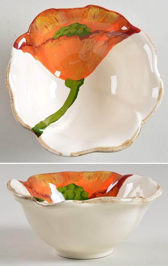 Poppy Condiment Bowl by Vietri (Italy)-1