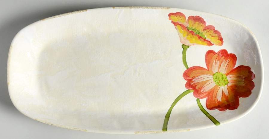 Poppy 18" Oval Serving Platter by Vietri (Italy)-1