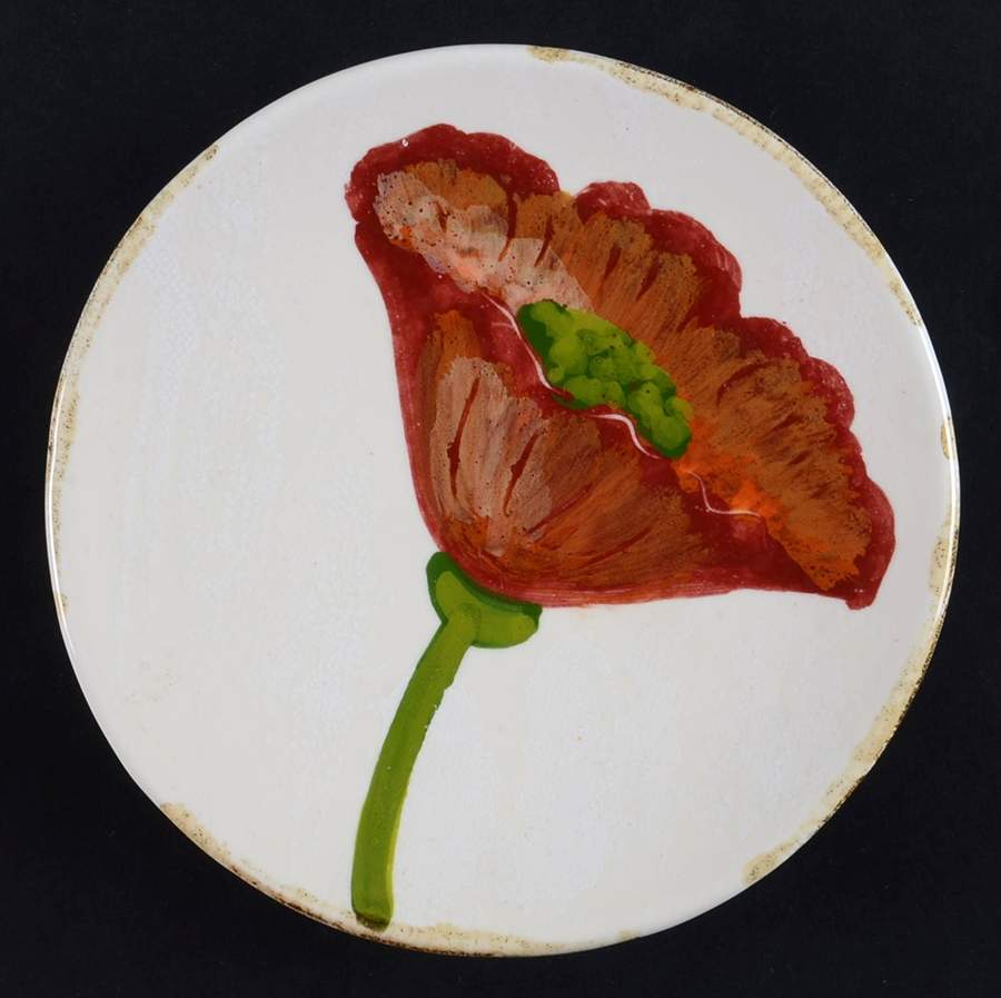 Poppy Canape Plate by Vietri (Italy)-1