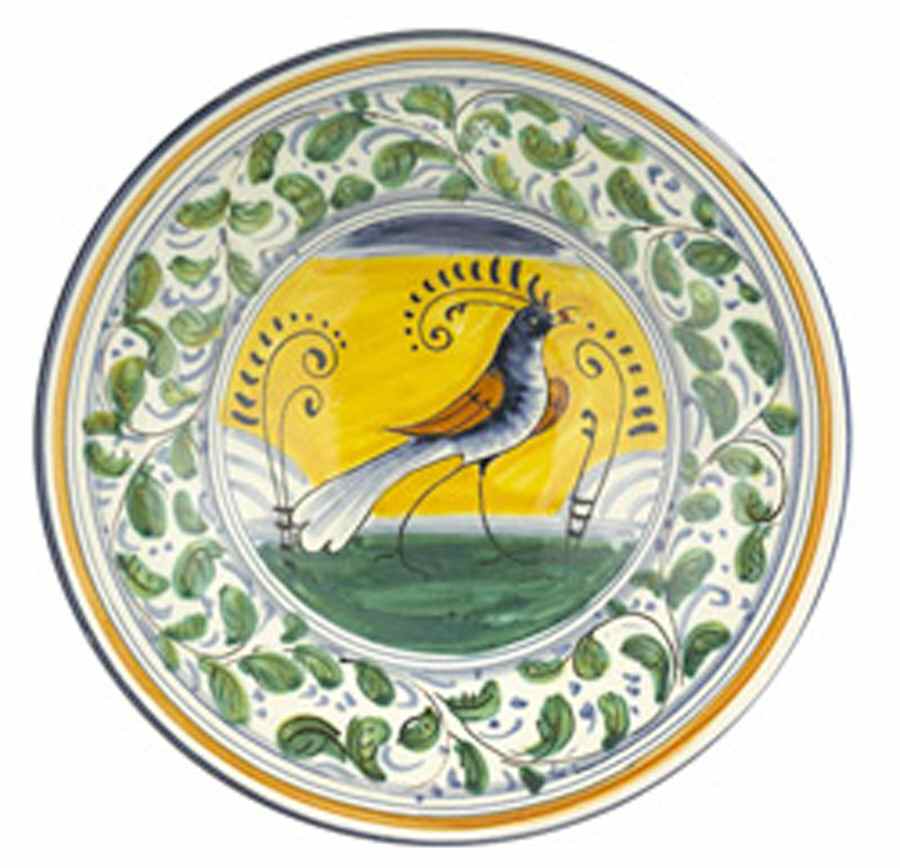 Montelupo Bird Wall Plate by Vietri (Italy)-1