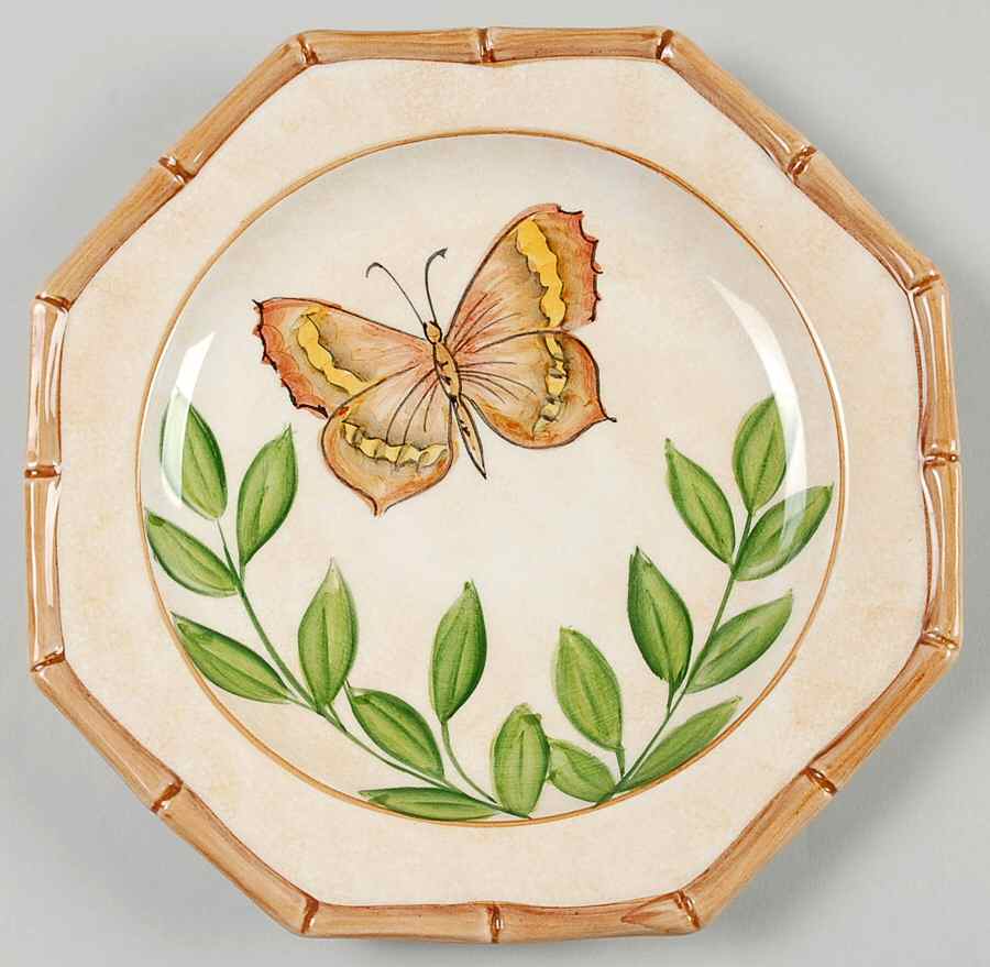 Bamboo Garden Salad Plate by Vietri (Italy)-1