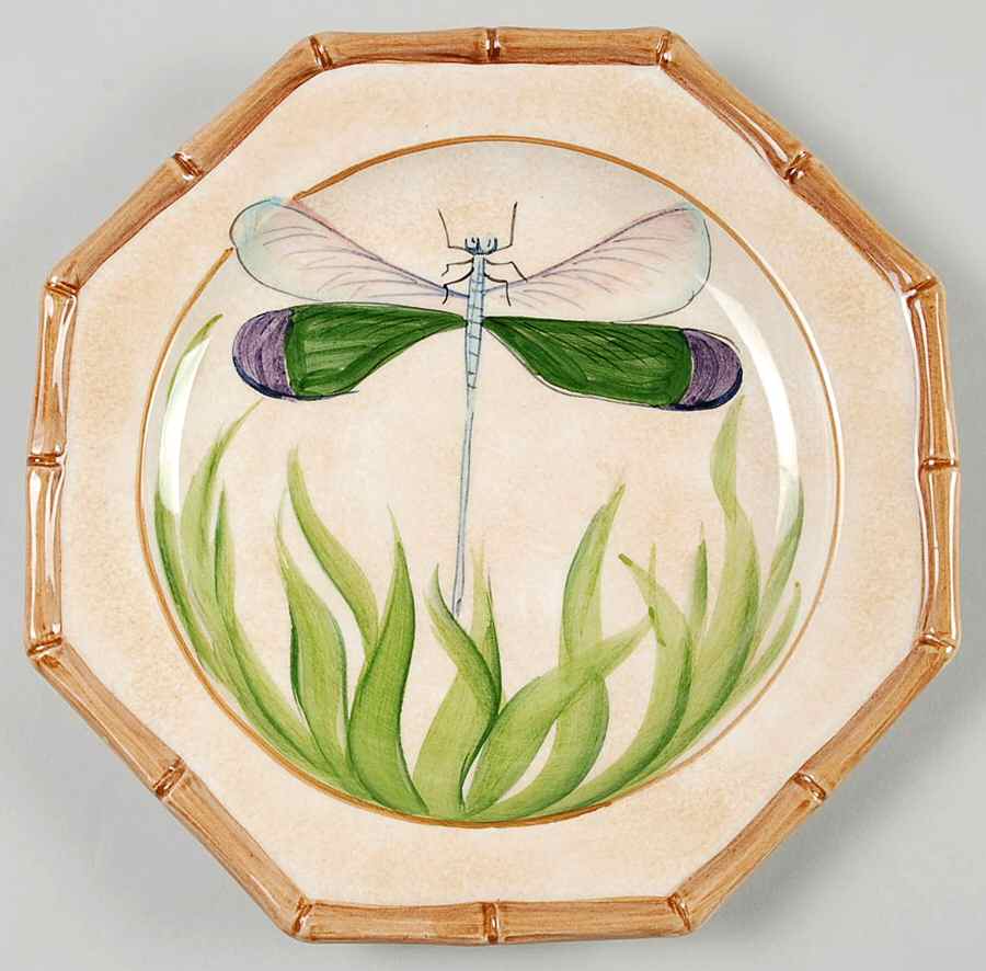 Bamboo Garden Salad Plate by Vietri (Italy)-1