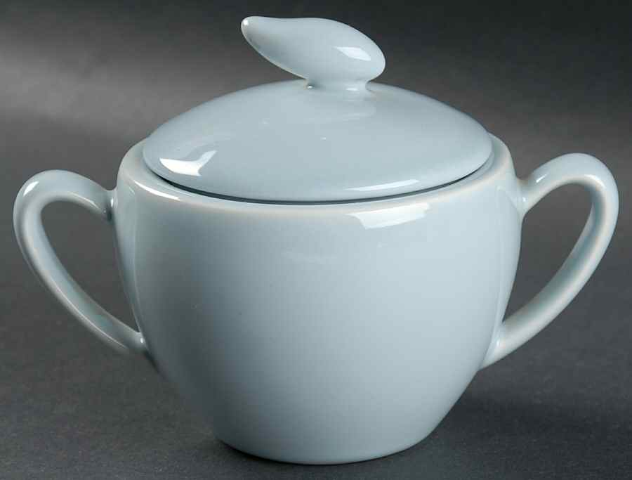 Impact Baby Blue Sugar Bowl & Lid by Vista Alegre-1