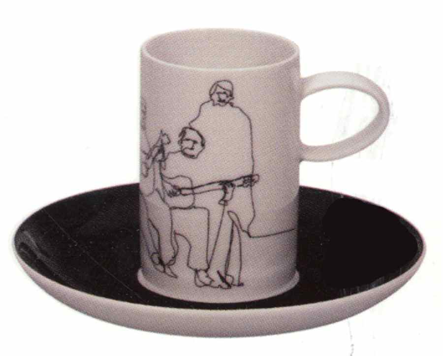 Fado Flat Cup & Saucer Set by Vista Alegre-1