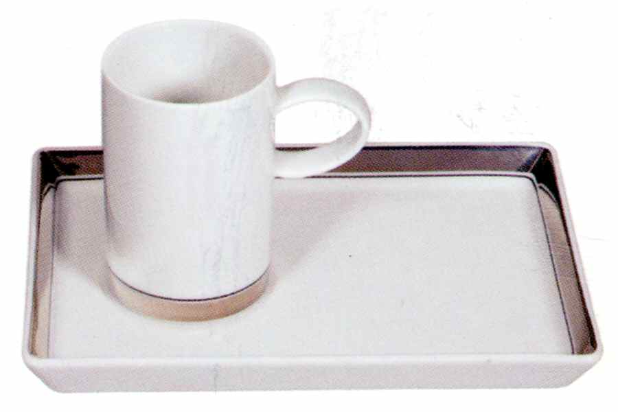 Platinum Snack Plate & Cup Set by Vista Alegre-1