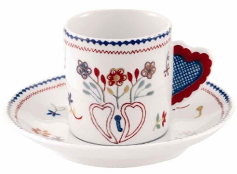 Vila Verde Flat Cup & Saucer Set by Vista Alegre-1