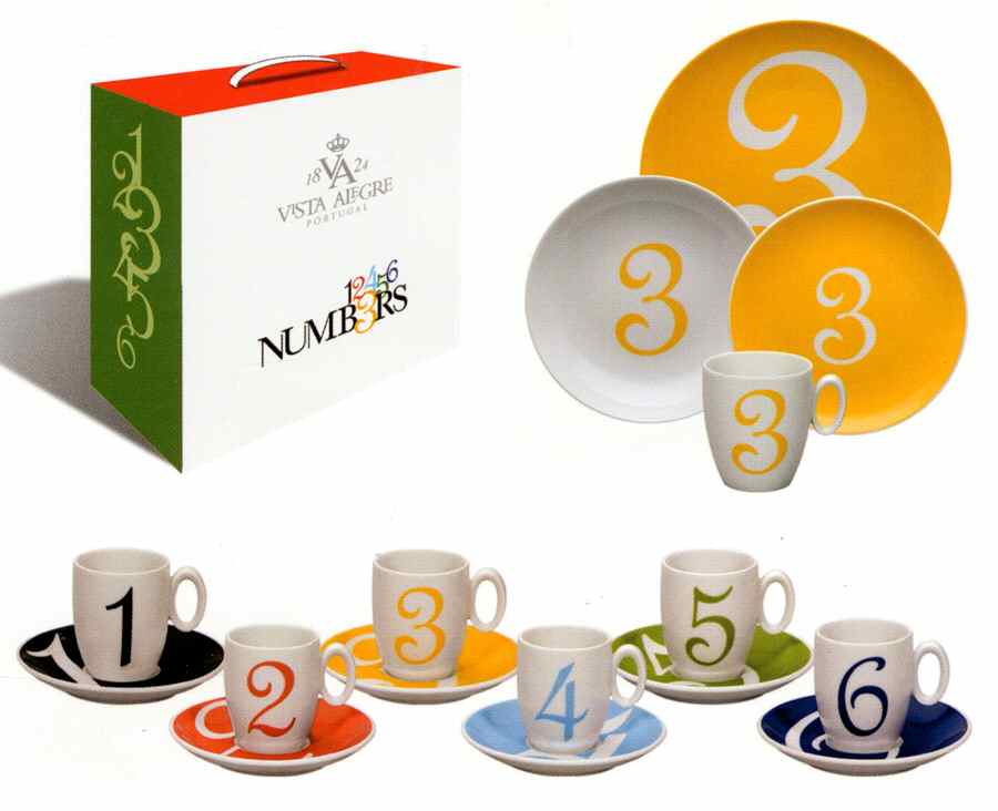 Numbers Dinner Plate by Vista Alegre-1