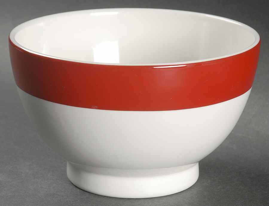 Red Band 5" Footed Bowl by Vista Alegre-1