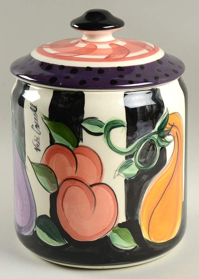 Bon Appetite Extra Large Canister & Lid by Vicki Carroll Studio-1