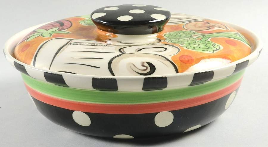 Bon Appetite Round Covered Vegetable by Vicki Carroll Studio-1