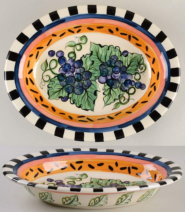 Bon Appetite 16" Oval Serving Bowl by Vicki Carroll Studio-1