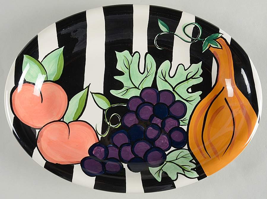 Bon Appetite 12" Oval Serving Platter by Vicki Carroll Studio-1